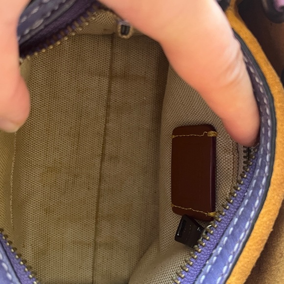 Coach 1941 mini Rogue 17 in Iris / purse color block with charms all included. - Picture 8 of 9